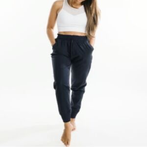 NWT Zyia Navy Desire Cinch Waist Jogger, L